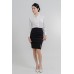 Slit Hem Pencil Skirt