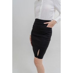 Slit Hem Pencil Skirt