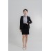 Notched Collar Single-Button Blazer