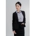 Notched Collar Single-Button Blazer