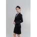 Notched Collar Single-Button Blazer