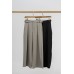 Pleated Cropped Wide Leg Pants