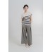 Pleated Cropped Wide Leg Pants