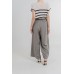 Pleated Cropped Wide Leg Pants