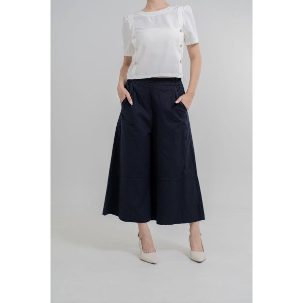 Cropped Wide Leg Pants