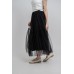 Tiered Tulle Midi Skirt