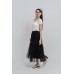Tiered Tulle Midi Skirt