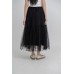 Tiered Tulle Midi Skirt