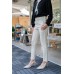 Button Tab Slim Pants