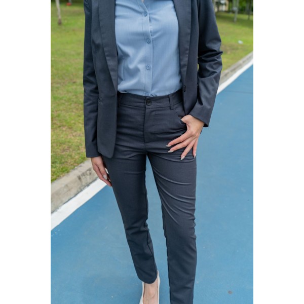 High Waist Straight Leg Trousers