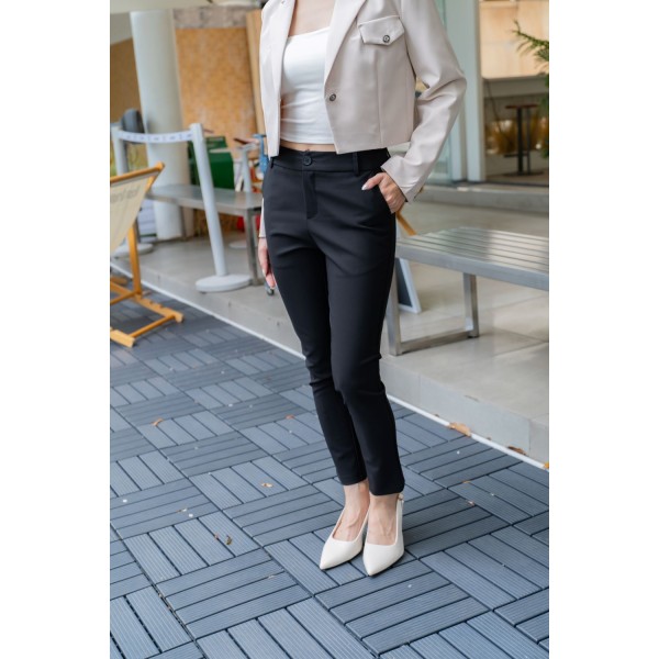 Mid Rise Tapered Skinny Pants