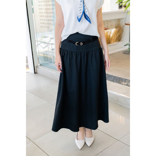 Belted Midi Skirt
