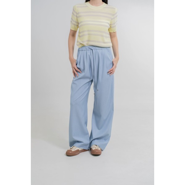 Drawstring Wide Leg Pants