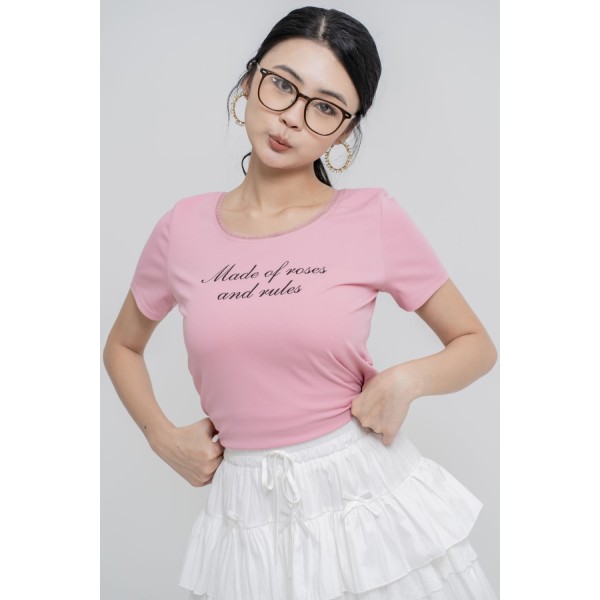 Graphic Ruched Tee Graphic Ruched Tee