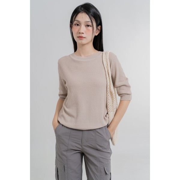 Three Quarter Sleeve Knit Top