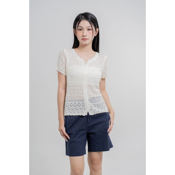 V Neck Knit Cardigan