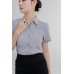 Short Sleeves Collar Shirt with Front and Black Darts Short Sleeves Collar Shirt with Front and Black Darts