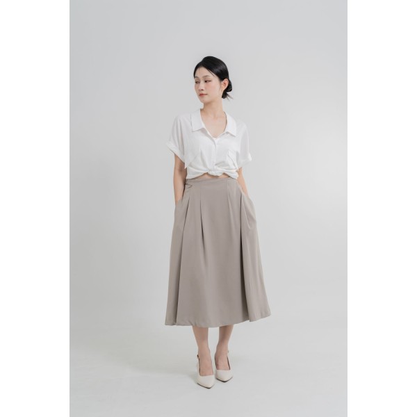 Pleated Midi Skirt