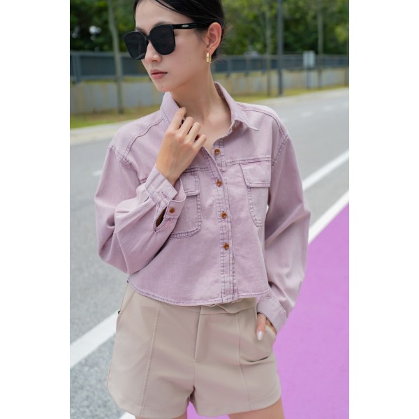 Long Sleeves Cropped Shirt