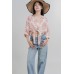 Floral Tie Front Blouse