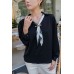 Long Sleeve Blouse With Scarf