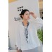 Long Sleeve Blouse With Scarf