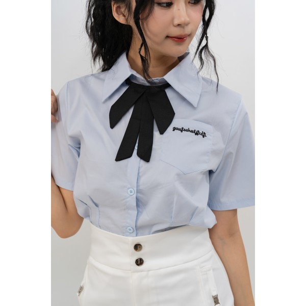 Preppy Cropped Blouse