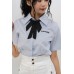 Preppy Cropped Blouse