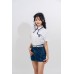 Preppy Cropped Uniform Shirt