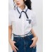 Preppy Cropped Uniform Shirt