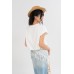 Roll On Cap Sleeves Top