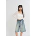 Lace Collar Crop Top