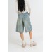 Denim Cropped Wide Leg Pants