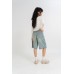 Denim Cropped Wide Leg Pants