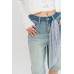 Denim Cropped Wide Leg Pants
