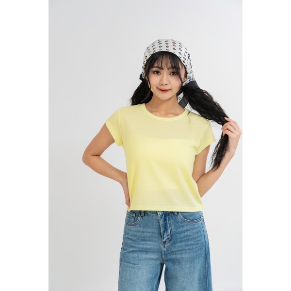 Cap Sleeves Crop Top