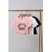 Embroidered Text Crop Top
