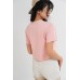 Embroidered Text Crop Top