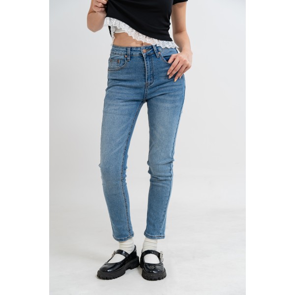 Denim Slim Cut Long Pants