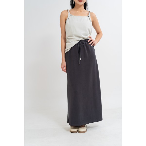 Drawstring Elastic Waistband Skirt