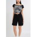 Black Denim Bermuda Shorts