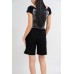 Black Denim Bermuda Shorts