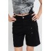 Black Denim Bermuda Shorts