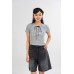 Lace Up Short Sleeves Top