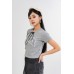 Lace Up Short Sleeves Top