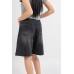 Dark Grey Denim Bermuda Shorts