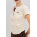 Zipper Front Casual Short Sleeve Top