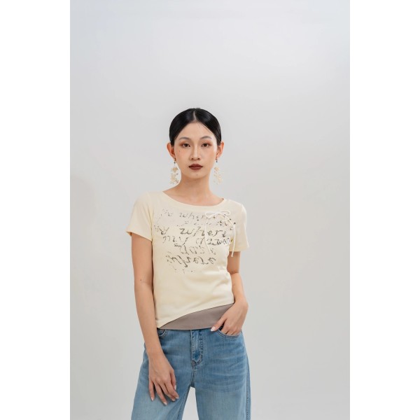 Retro short fake two-piece