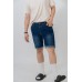Scratch Effect Denim Shorts