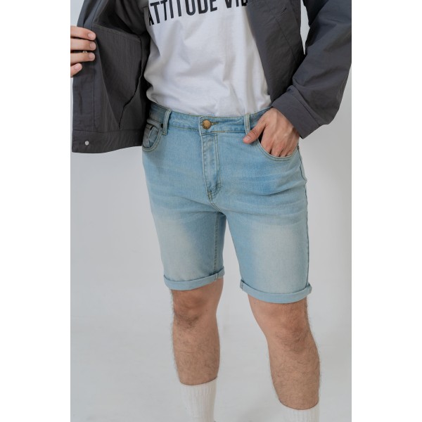 Slim Fit Denim Shorts